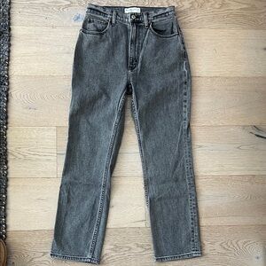 Abercrombie & Fitch Faded Black Straight Leg Jeans